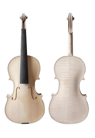 Незаконченная белая скрипка для скрипичного мастера, скрипка без лака (V100W)