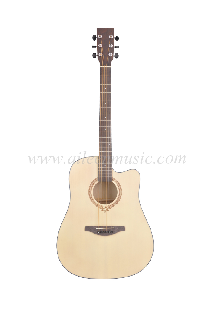 Акустическая гитара с D-образным корпусом, 41-дюймовый корпус, черный ABS (AFM-H10)