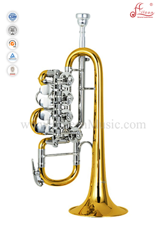 Желтая латунная поршневая лаковая отделка Bb Key Поворотная труба (TP8820)