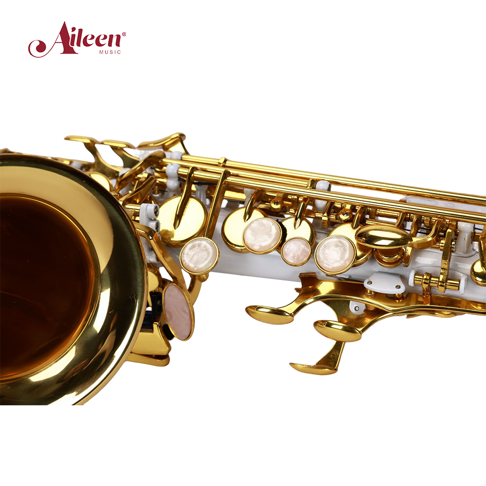 OEM-сопрано-саксофон изогнутый саксофон-сопрано с белым корпусом (SSP-GU2030WG)
