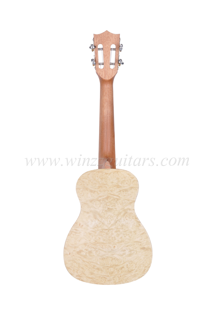 23-дюймовый стеганый кленовый фанерный корпус Ukulele (AU68L)