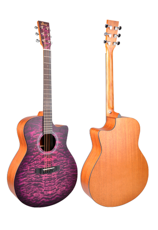41-дюймовая акустическая гитара с цветным вырезом и сплошным литником (AFM17DTC-GA)